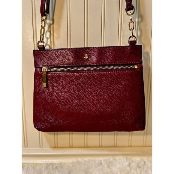 G.I.L.I. flat  Zip Crossbody  PLUM DARK PURPLE - Picture 1 of 12